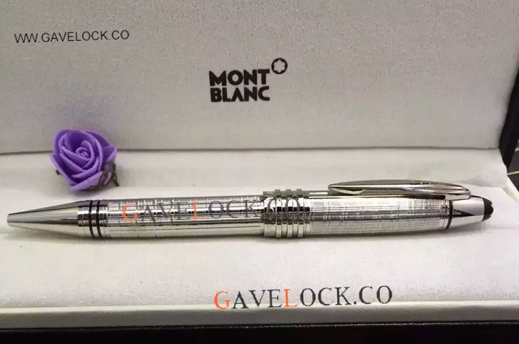 AAA Grade Copy Montblanc JFK Ballpoint Pen Silver Ball Pen Refill